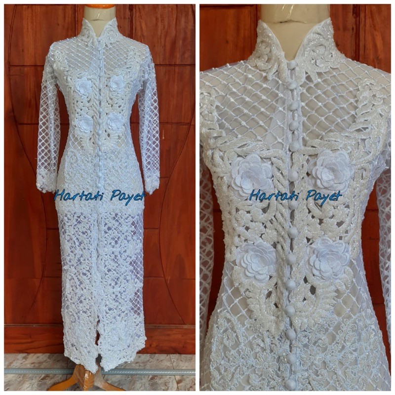 Kebaya Akad Full Payet Tile Kotak  / Gaun Pengantin Akad