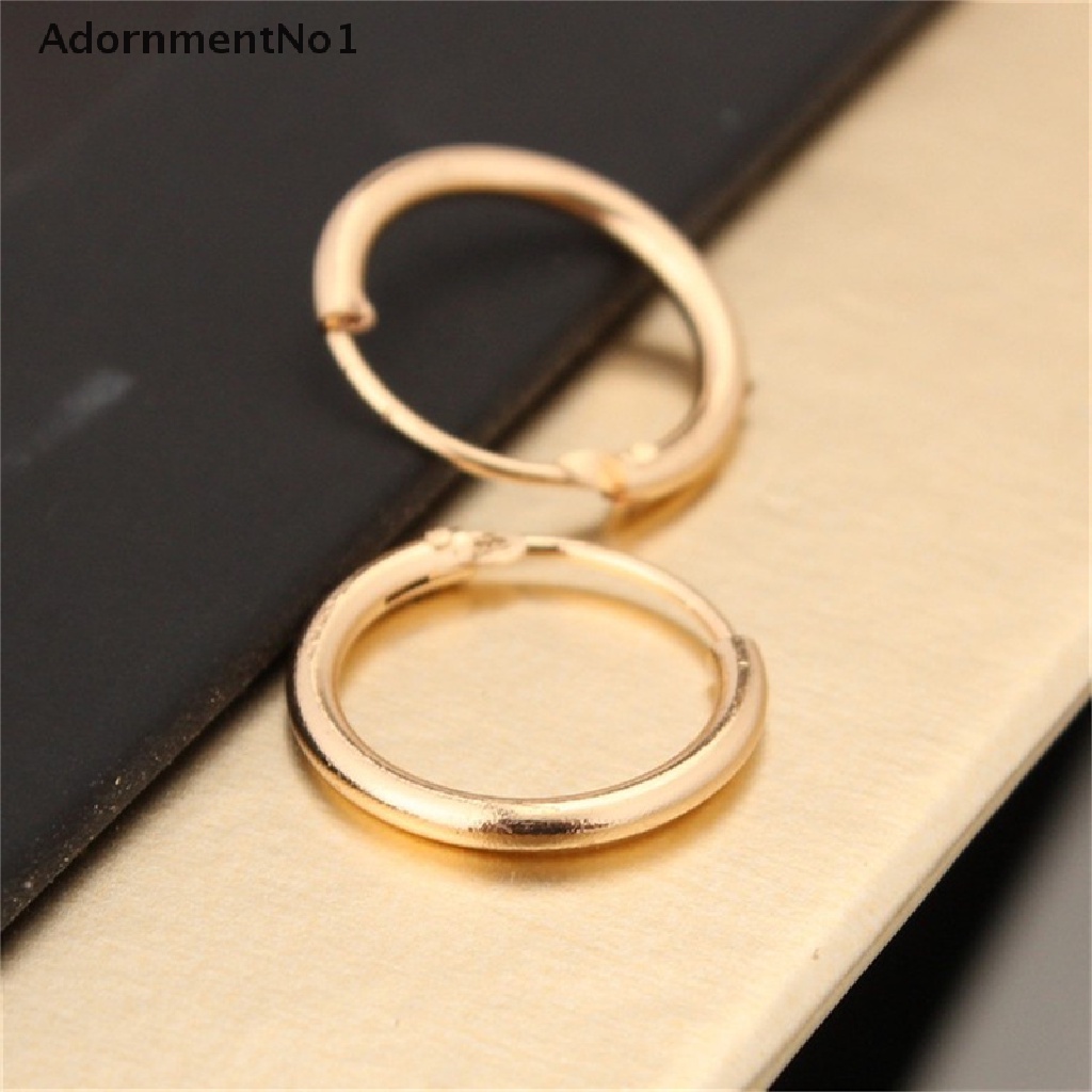 (AdornmentNo1) Anting Bulat Besar Klasik Bahan Stainless Steel Untuk Wanita