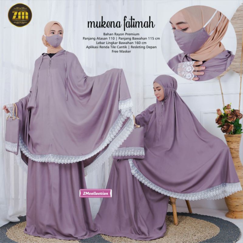 Mukenah fatimah Mukenah Terusan MUKENAH RAYON Mukenah renda