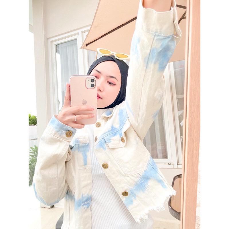 (GRIYA ALISHBA.ID) SALE AERO JAKET CROP JEANS TIE DYE