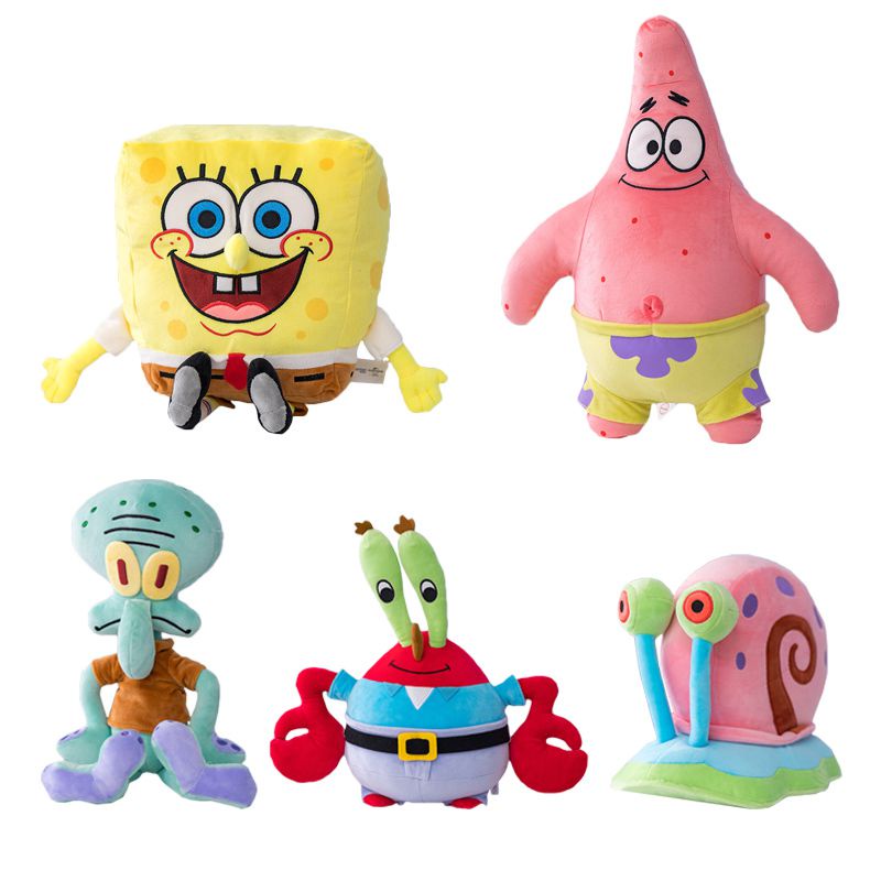 Liontin Plush Squidward Star SpongeBob Patrick Hadiah Boneka Boneka Lucu Lembut Boneka Mainan