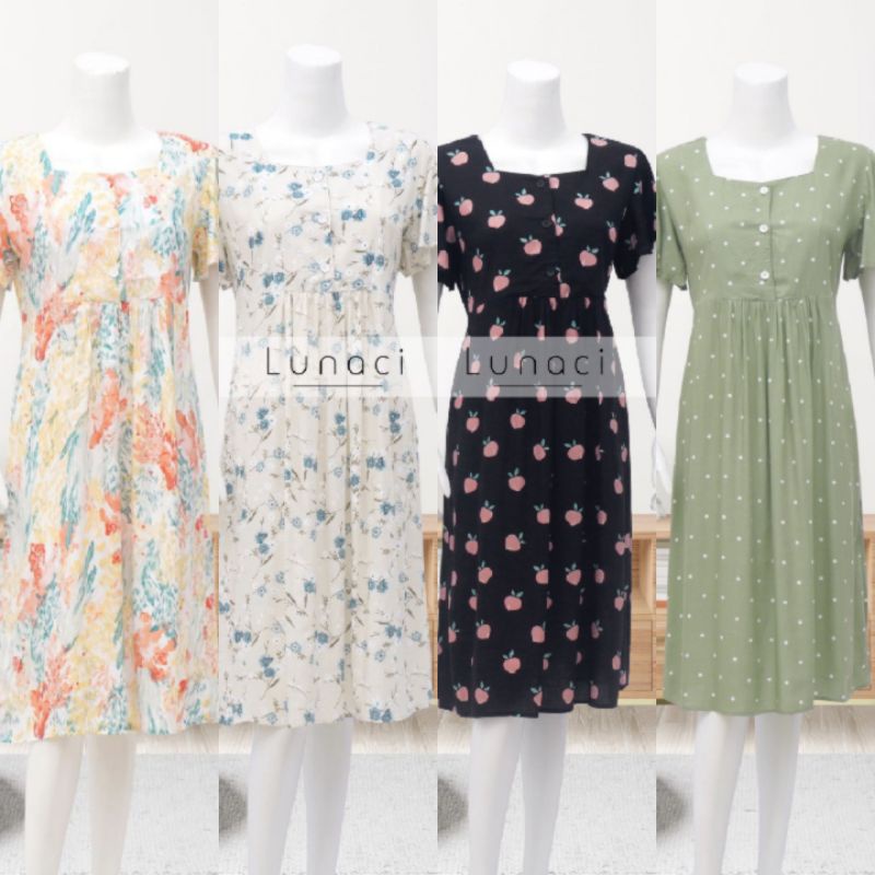 Lunaci selen Dress Daster/baju menyusui/premium/baju tidur