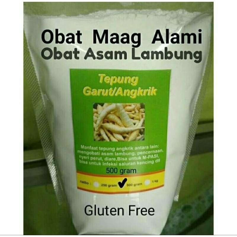 

TEPUNG GARUT/PATI ASAM LAMBUNG/ANGKRIK /ARROWROOT 500Gr