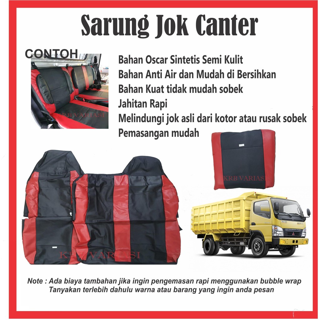 SARUNG JOK MOBIL Canter Sarung Mobil Cover Jok / SARUNG JOK MOBIL Canter Sarung Mobil Cover Jok / Bu