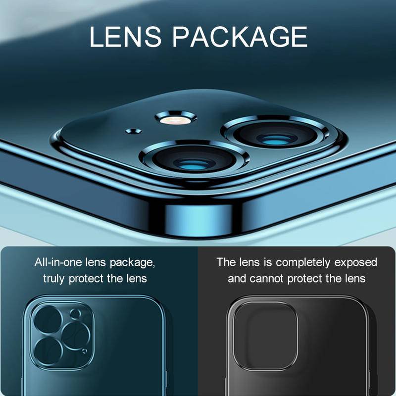 Soft Case Silikon Transparan Frame Kotak Cover iPhone 13 12 11 Pro MAX Mini X XS MAX XR SE 2022 2020 6 6S 7 8 Plus