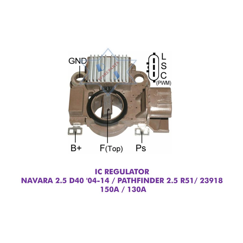 IC REGULATOR NAVARA 2.5 D40 '04-14 PATHFINDER 2.5 R51 23918
 150A 130A