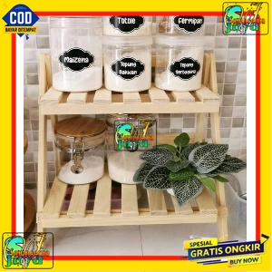 Rak Susun kayu Mini Serbaguna | Rak Meja Rakit Multifungsi