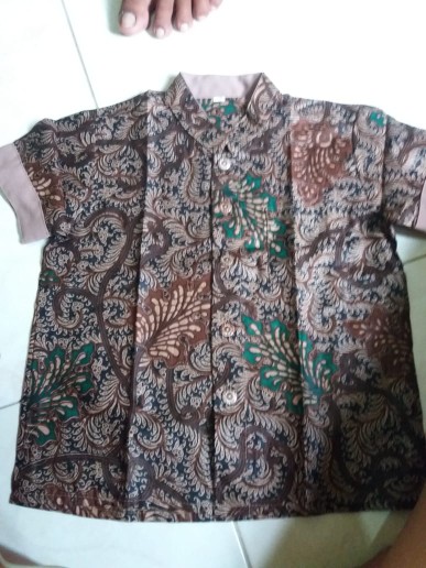 Kemko Batik Anak Dan  Dewasa Motif Daun Serit ,kerang, Kenari