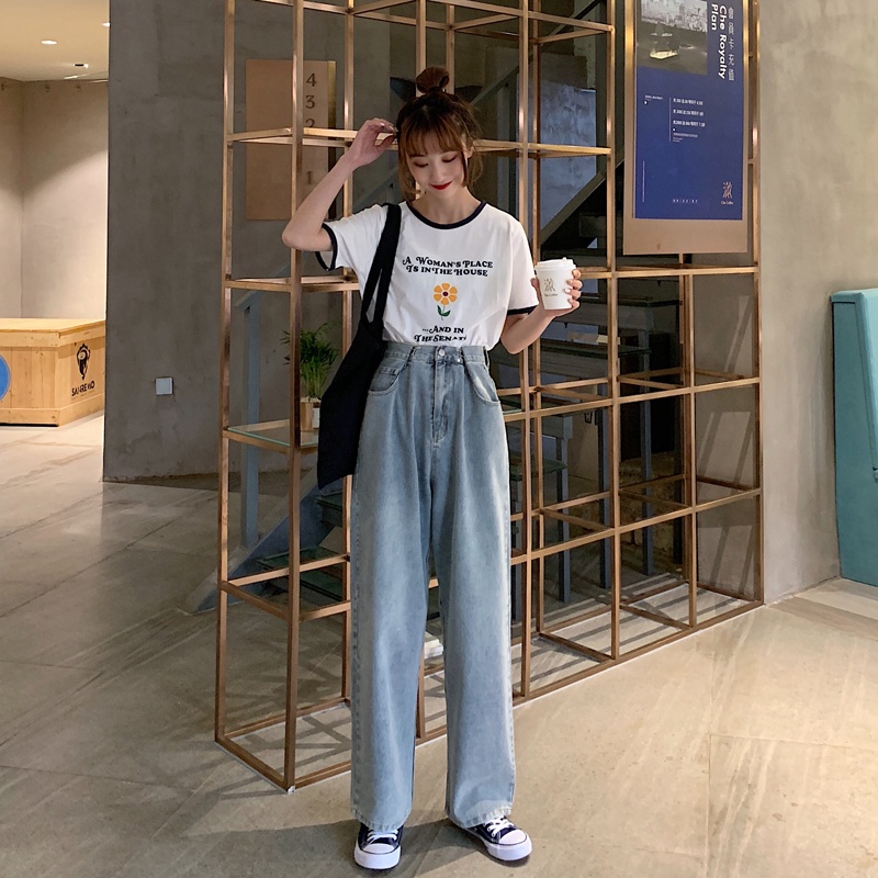 Celana Jeans Panjang Boyfriend Baggy Jeans Wanita Kekinian