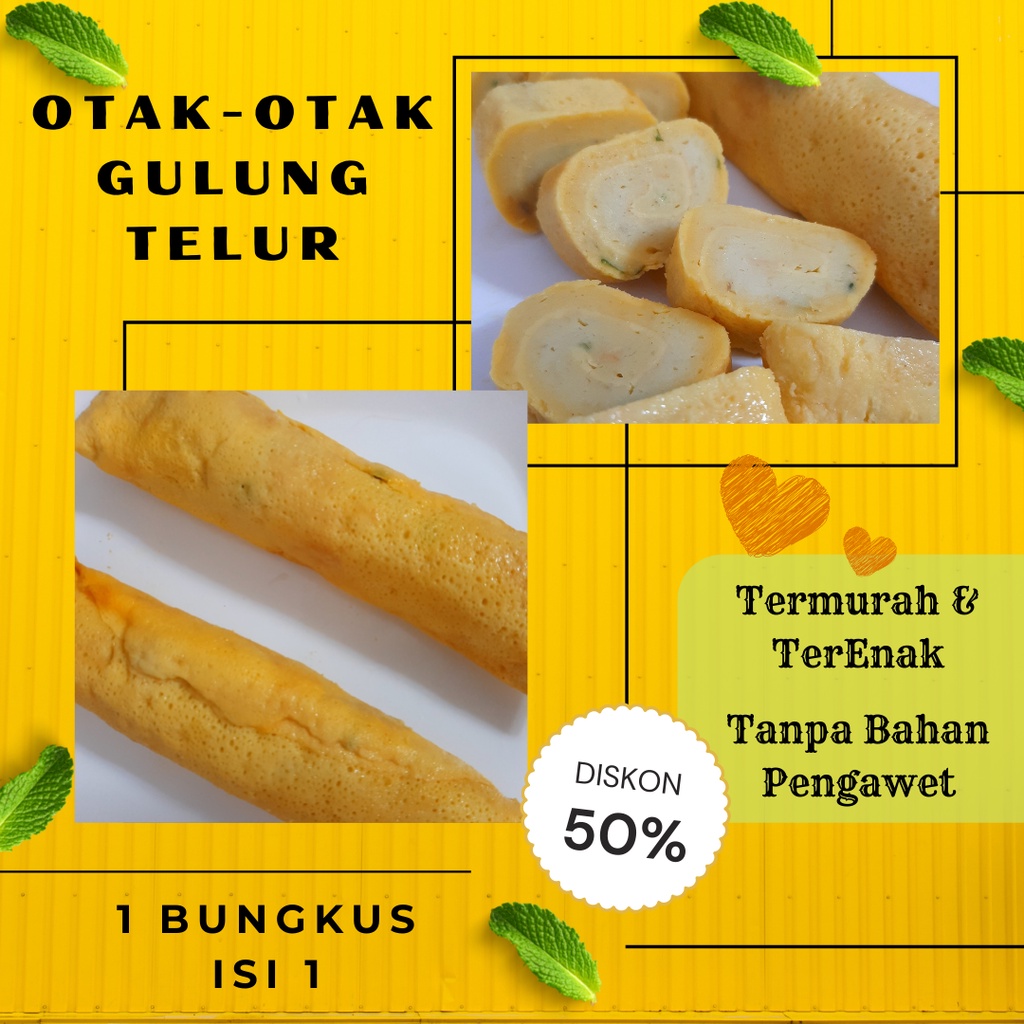 Otak Otak Gulung Telur 1 Bungkus Isi 1 Pcs Ikan Tenggiri Frozen Food Seafood Makassar Oleh Oleh Maka