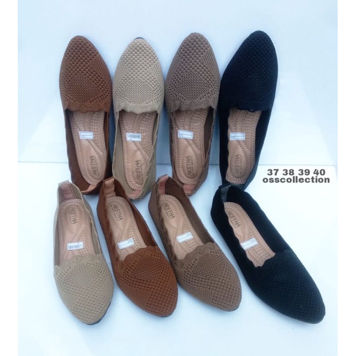 Flatshoes Rajut Import Sol Karet Lentur Alas Empuk by Oss Collection