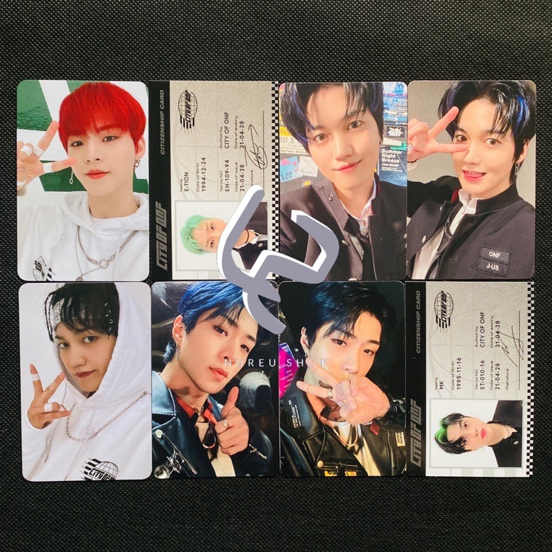 ONF - City Of ONF (Photocard Citizenship Card Ktown4u Benefit pc : Hyojin E-Tion J-Us Wyatt MK)