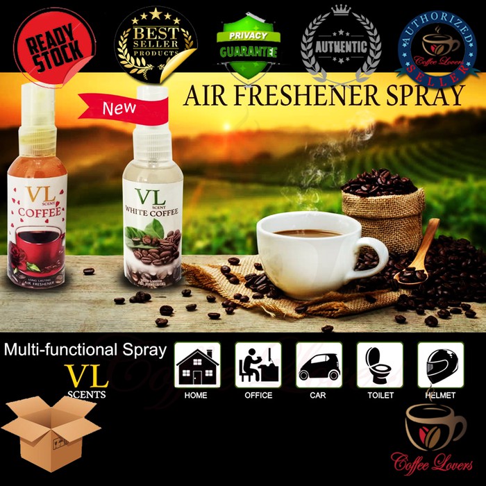 

VL SPRAY SCENTS MULTI FUNCTIONAL AIR FRESHENER AROMA COFFEE