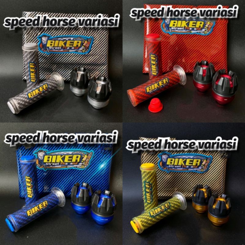 Paket 3item Handgrip biker plus jalu as roda plus kulit jok biker Universal