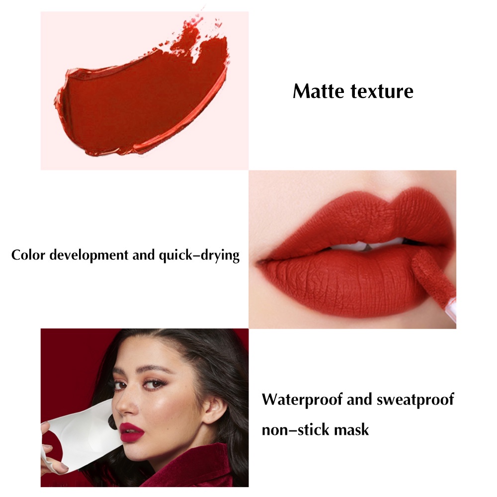 Saniye Lipstick Matte Liquid lip gloss 10 Warna Tahan Air Liptint  Dan Tahan Lama Kosmetik Bibir L1180