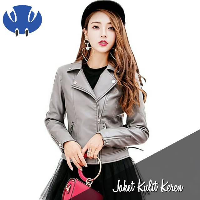 Jaket Kulit Wanita Style Korea / Jaket Wanita Terbaru