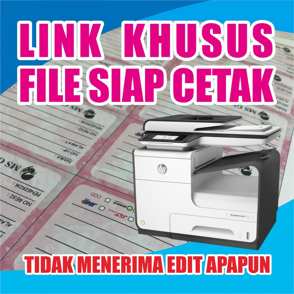 cetak aja sticker stiker label pengiriman olshop custom 10x8 cm