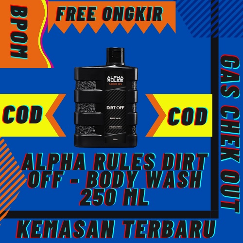 Sabun Cair Mandi pria Alpha Rules Dirt Off - Body Wash 250 ml