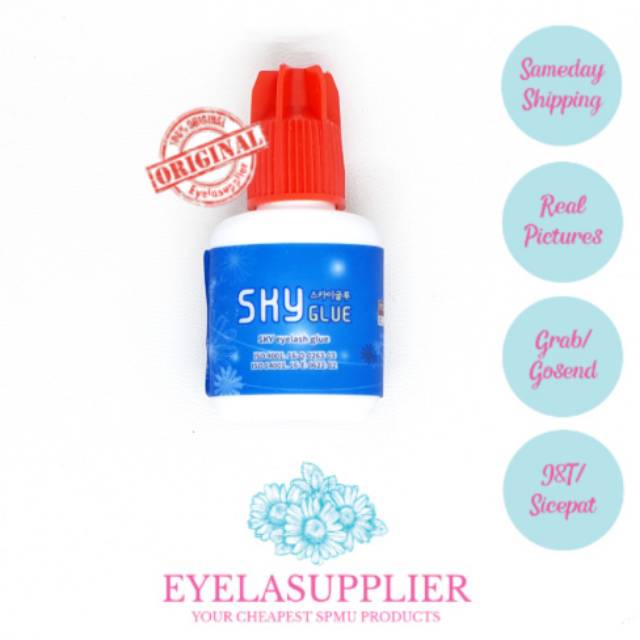 Sky Glue S+ PREMIUM NEW SKY ROSE SKY RED 10gr 5gr 100% original KOREA Red Cap Lem Eyelash Extension