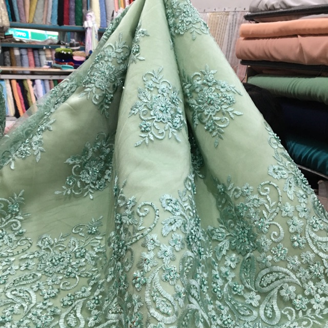 Alana lace Hijau Mint/ tile/ tile payet