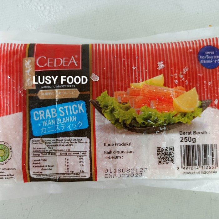 

Crab stick cedea