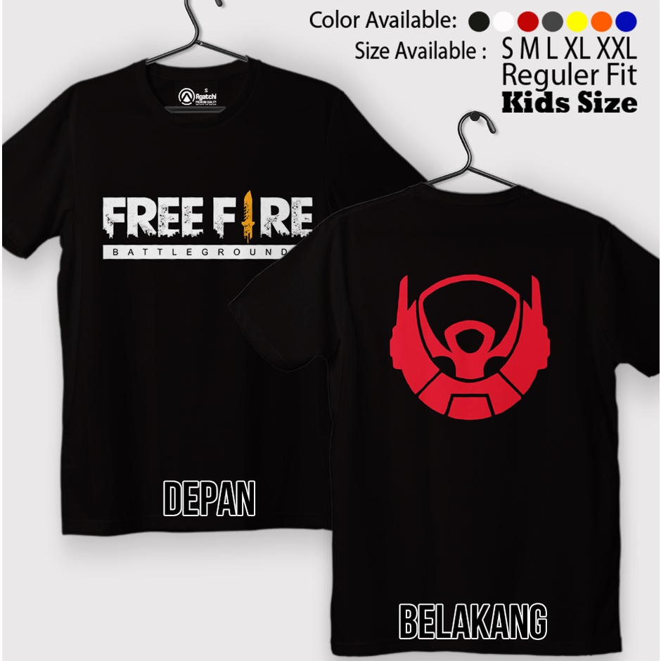 Baju Kaos Atasan Anak Laki-laki Gamers FF Free Fire Evos Aura Bigetron Alter Ego Onic