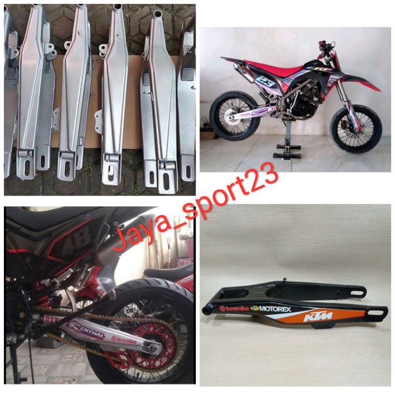 Swing arm lengan ayun klx crf Dtracker 150 aksesoris supermoto rangka motor trail
