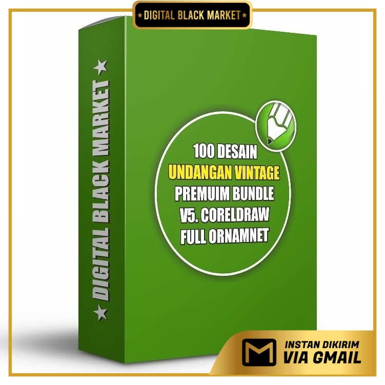 100 Undangan Vintage Premium V.5 Cdr Only