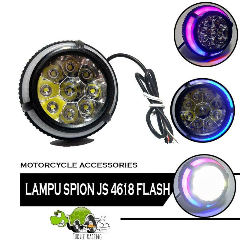 spiolamp lampu led spion lampu tembak 9 mata"JS" 4618
