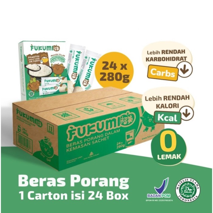 

Beras Porang Fukumi 24 box x 280 gr isi 7 Sachet