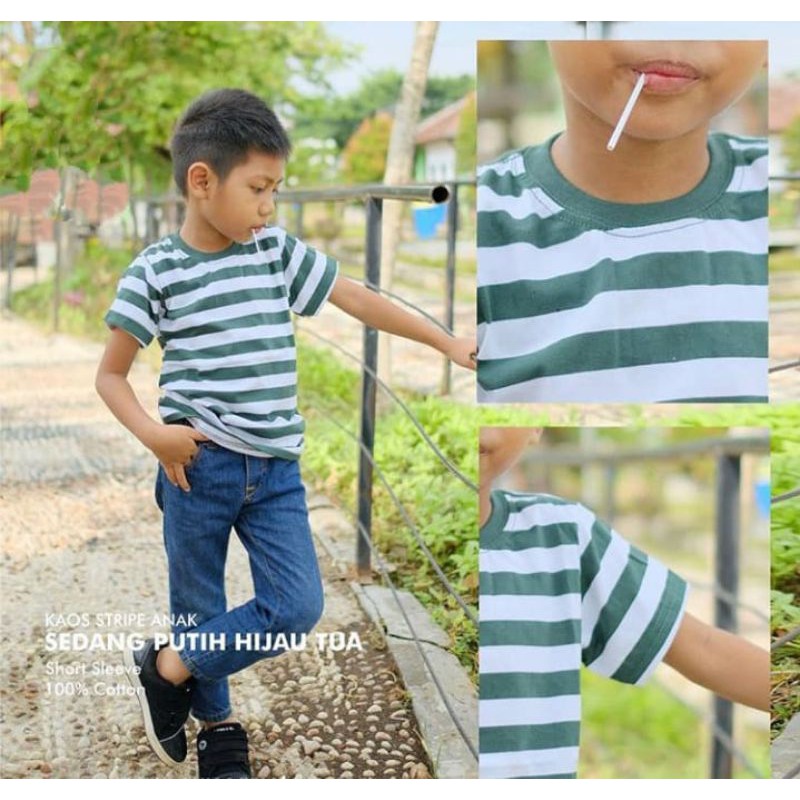 Kaos Anak Stripe Salur Big Stripe Series, Cotton Combed