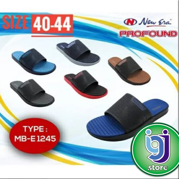 Sandal Pria Selop Karet Ringan Bahan Pylon Jumbo New Era MB E 1245 B