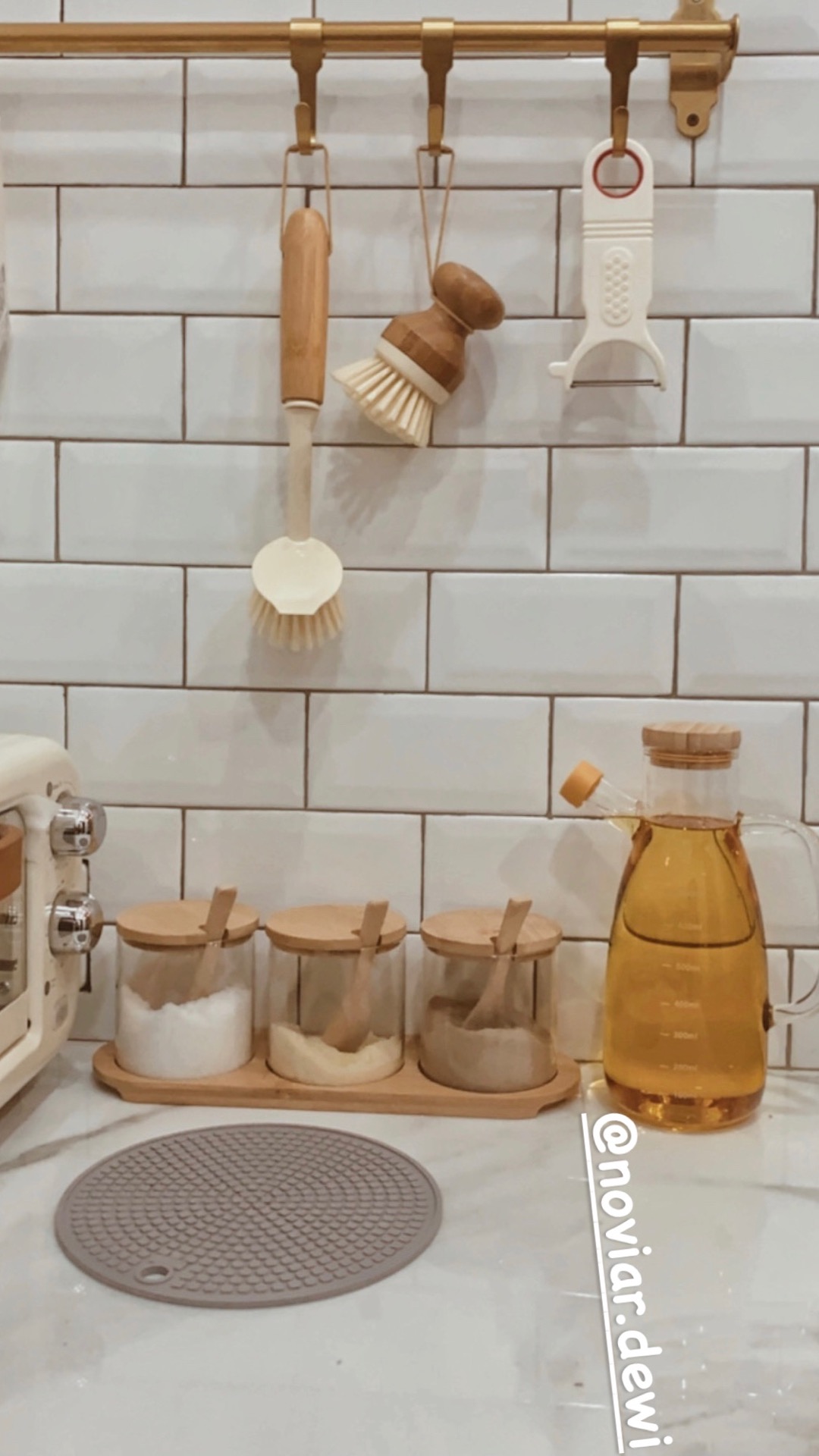 Proclean Sikat Serbaguna Japandi Aesthetic Minimalis / Sikat Alat Dapur Korea / Sikat Dapur Kayu / Alat Pembersih Aesthetic