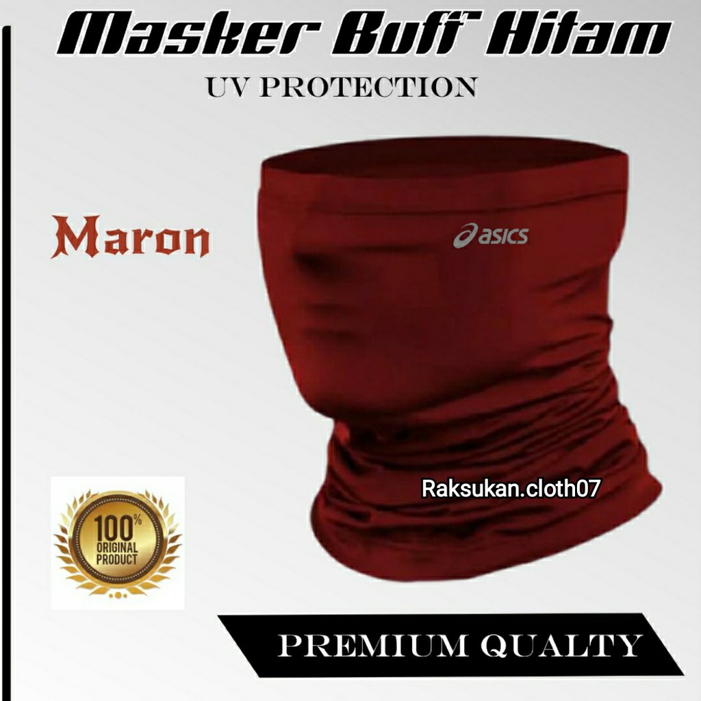 Masker Buff Bandana Pria Pengendara Motor  Polos Tebal Premium