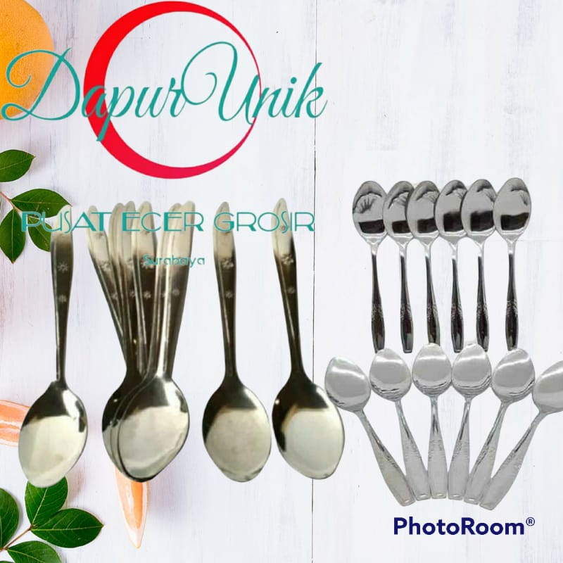 DAPUR UNIK 12 PCS SENDOK MAKAN MURAH STAINLESS STEELL