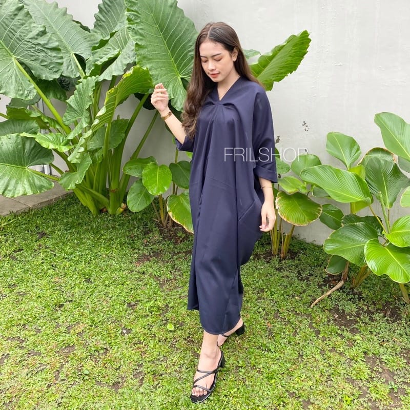 KIRANAOFFICIAL - ( COD ) KAFTAN DRESS CRINKLE AIRFLOW