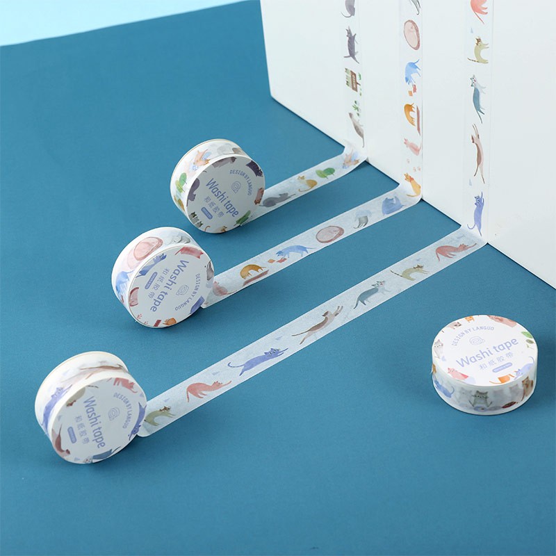 

Masking Tape Cat Plays 15mm / Washi Tape