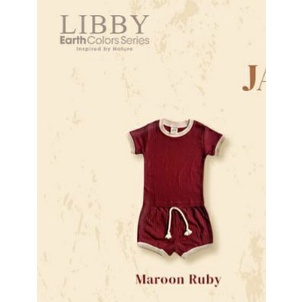 Libby -short Jasper pendek earth color 1 setel