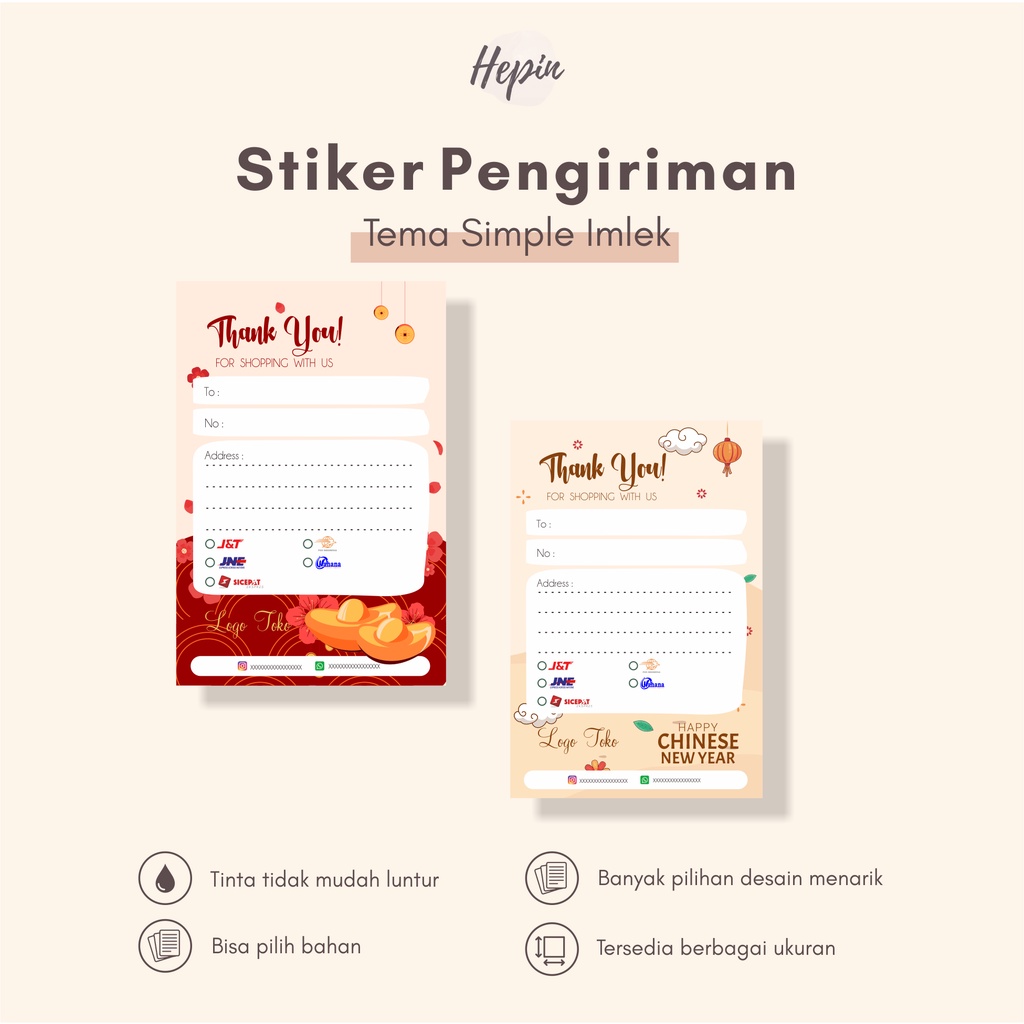 

Label Stiker pengiriman SIMPLE IMLEK/olshop/murah/custom design