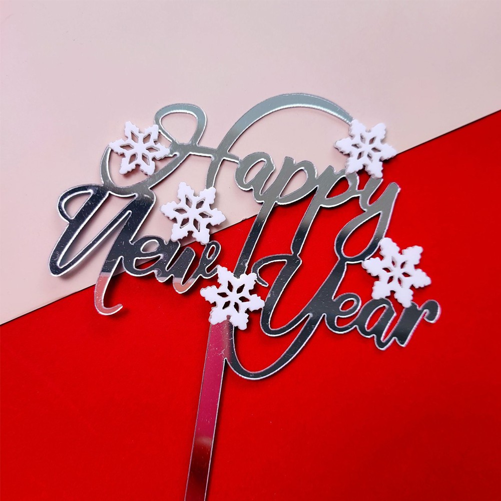 Topper Kue Desain Happy New Year Untuk Dekorasi Pesta