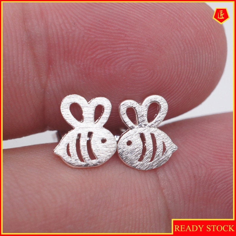 [Ready Stock]Minimalist Creative Brushed Little Bee Ear Studs