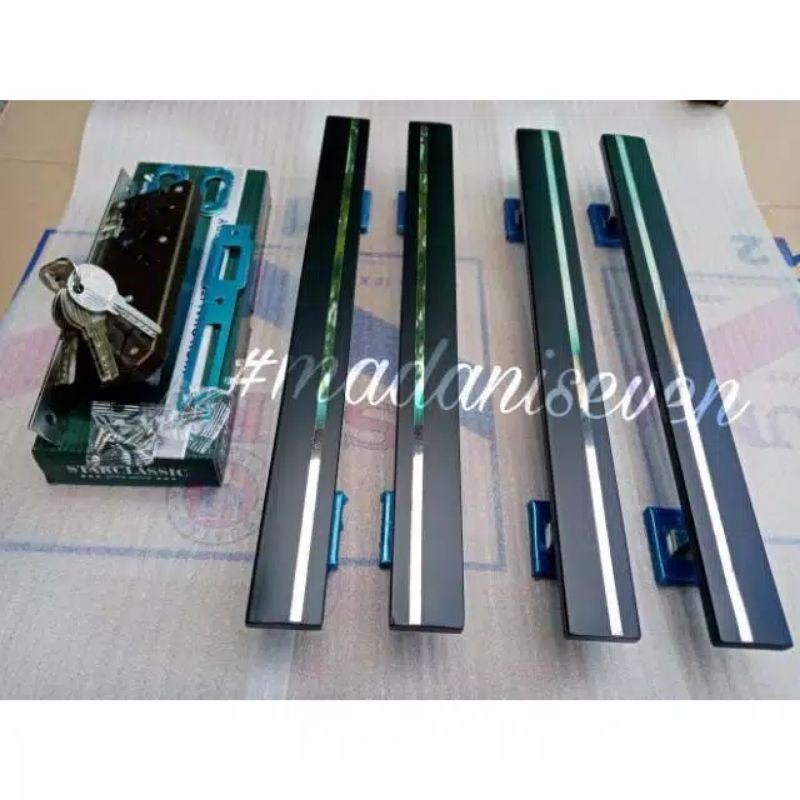 GAGANG RUMAH HANDLE SET + KUNCI MINIMALIS / HANDLE PINTU RUMAH SET / GAGANG PINTU RUMAH MINIMALIS
