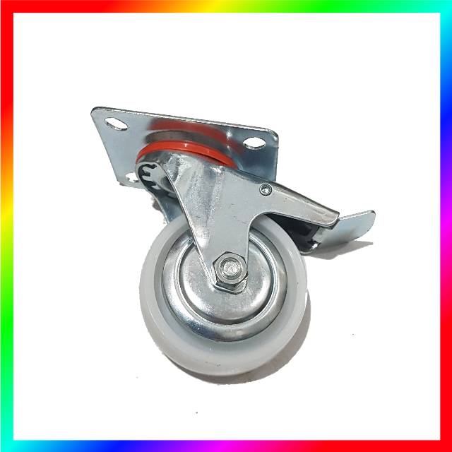 Roda caster kaster etalase troli nylon 3&quot; REM