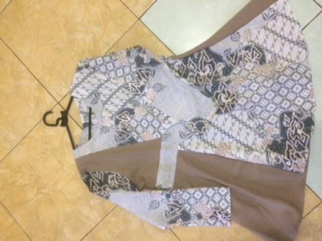 Tey-17 Batik Wanita Asj Sa Hrb026 Kenongo Kemeja Tosca Pendek