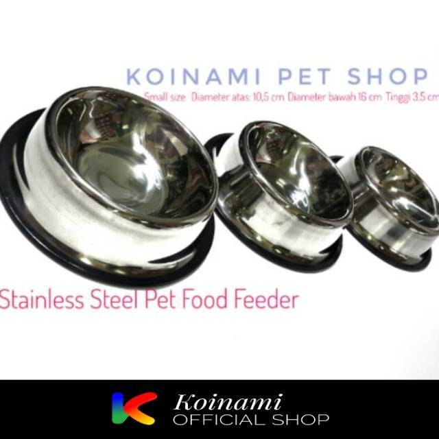 Tempat makan stainles  S / Pet bowl stenless / TEMPAT MAKAN KUCING ANJING