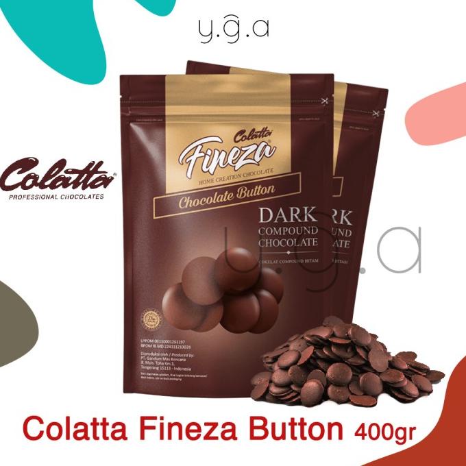 

Colatta Fineza Chocolate Button Dark 400gr / Cokelat Compound TERBATAS Kode 855