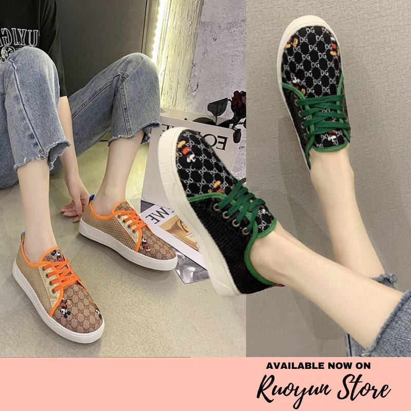 RYX - Mesh Cartoon Sepatu Sneaker Wanita Fashion Casual - Ori Import