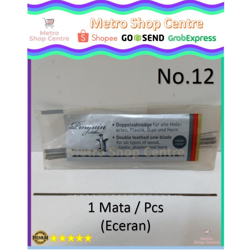 Pinguin - Mata Gergaji Ukir Pinguin Sibler Triplek / Akrilik / Acrylic No.12 Eceran (1 Pcs)