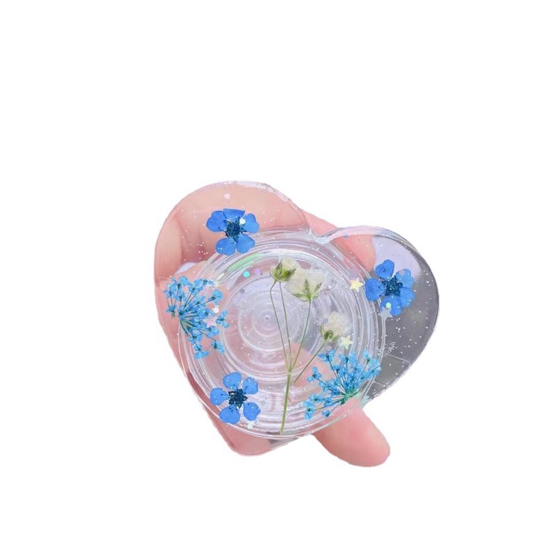 Popsocket Transparant Love with Dried Flowers