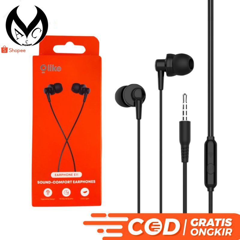 OLIKE HEADSET KABEL E11 MURAH / earphone olike e11 original